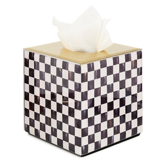 Courtly Check Glass Boutique Tissue Box Cover