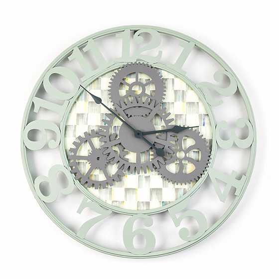 Sterling Check Farmhouse Wall Clock - Large