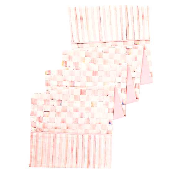 Rosy Check Table Runner