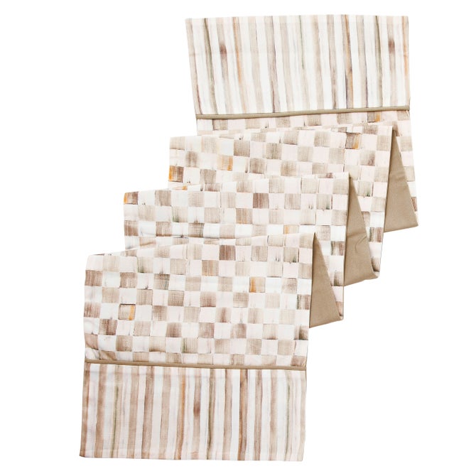 Mocha Check Table Runner