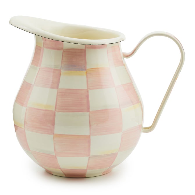 Rosy Enamel Round Pitcher