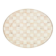 Load image into Gallery viewer, Mocha Check Large Oval Platter
