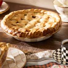 Load image into Gallery viewer, Mocha Check Pie Plate
