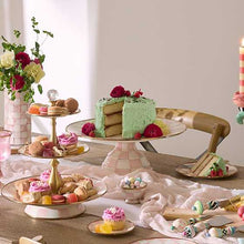 Load image into Gallery viewer, Rosy Check Large Pedestal Platter
