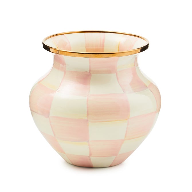Rosy Enamel Small Vase
