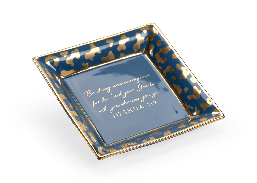 Square Jungle Verse Plate - Blue