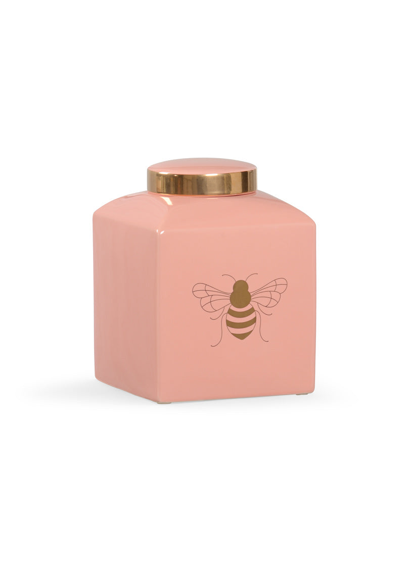 Bee Gracious Ginger Jar - Coral (Large)