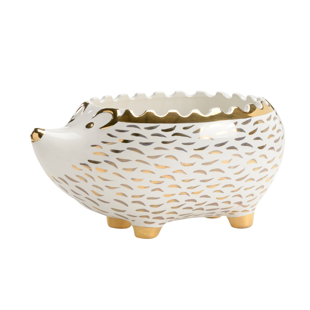 Hedgehog Bowl - White/Gold