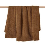 TEDDY THROW BLANKET-UMBER 50” x 60”