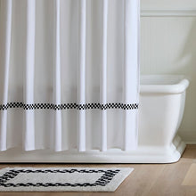 Load image into Gallery viewer, Black Check Hotel Bath Rug
