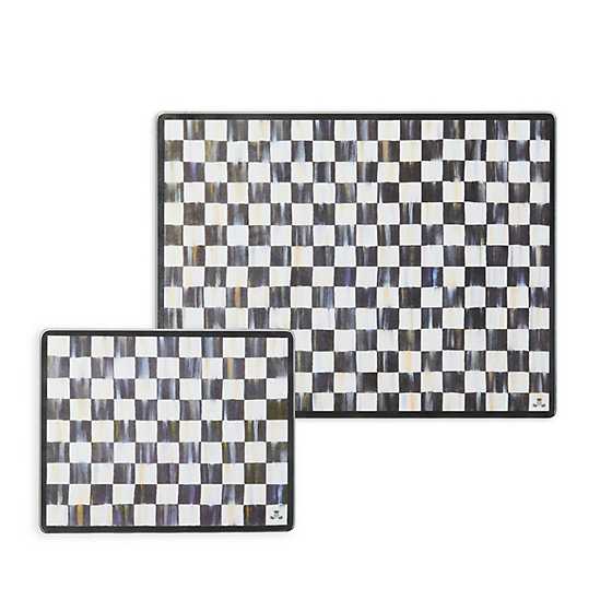 Courtly Check Glass Cutting Board, Set of 2