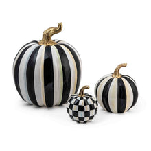 Load image into Gallery viewer, Courtly Stripe Glossy Large Pumpkin
