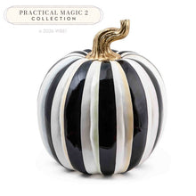 Load image into Gallery viewer, Courtly Stripe Glossy Large Pumpkin
