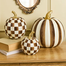 Load image into Gallery viewer, Chocolate Check Small Pumpkin
