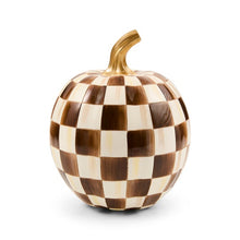 Load image into Gallery viewer, Chocolate Check Small Pumpkin
