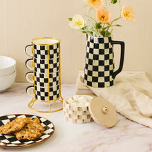 Load image into Gallery viewer, Courtly Check Cappuccino Cup Tower
