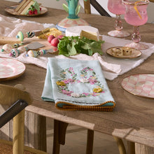 Load image into Gallery viewer, Floral Bunny Embroidered Dish Towel
