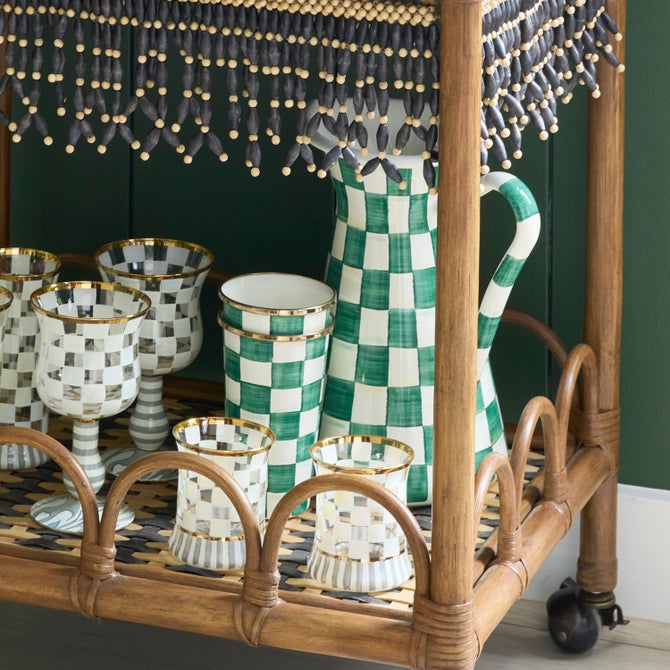 Emerald Check Large Practical Pitcher