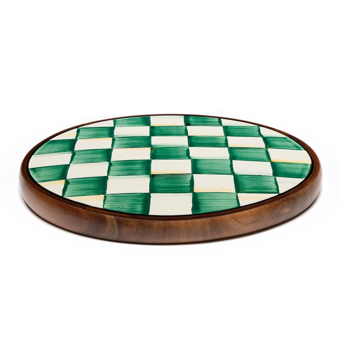 Emerald Check Large Trivet