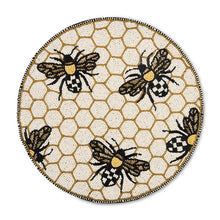 Load image into Gallery viewer, Gold Bee Beaded Placemat
