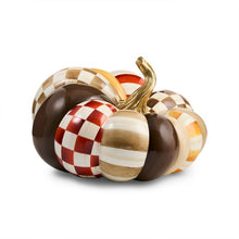 Load image into Gallery viewer, Harvest Glow Patchwork Large Pumpkin
