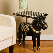 Load image into Gallery viewer, Courtly Check Carved Horse Table

