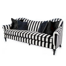 Load image into Gallery viewer, Marquee Black Stripe Chenille Sofa
