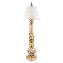 Load image into Gallery viewer, Mocha Check Ceramic Floor Lamp
