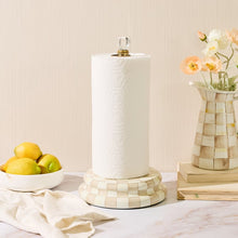 Load image into Gallery viewer, Mocha Check  Paper Towel Holder
