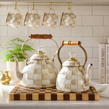 Load image into Gallery viewer, Mocha Check 2 Quart Tea Kettle
