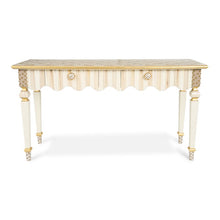 Load image into Gallery viewer, Mocha Check &amp; Stripe Console Table
