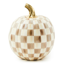 Load image into Gallery viewer, Mocha Check Small Pumpkin
