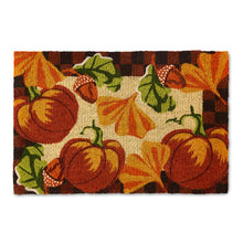 Load image into Gallery viewer, Checked Pumpkin Harvest Entrance Mat
