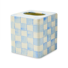 Load image into Gallery viewer, Sky Check Boutique Tissue Box Cover
