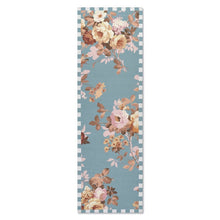 Load image into Gallery viewer, Slate Wild Rose 2'6" x 8' Washable Runner
