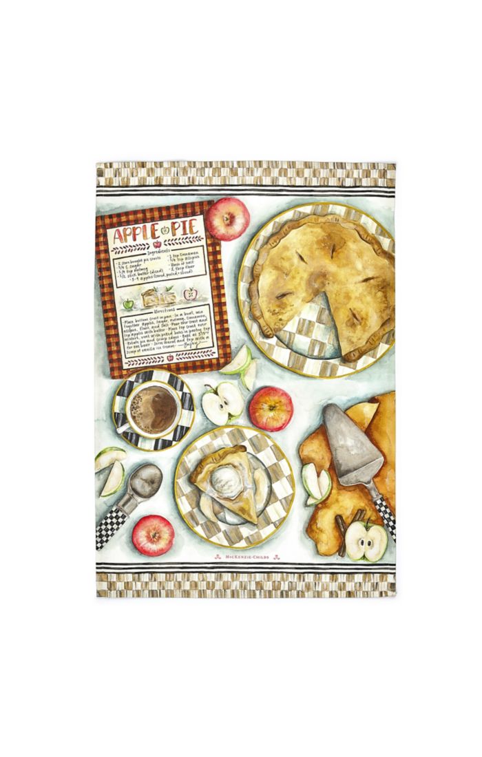 Apple Pie Recipe Dish Towel