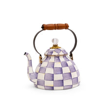 Load image into Gallery viewer, Violet Check 3 Quart Tea Kettle
