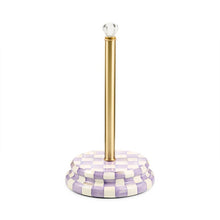 Load image into Gallery viewer, Violet Check Paper Towel Holder
