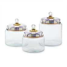 Load image into Gallery viewer, Violet Check Large Kitchen Canister
