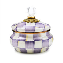 Load image into Gallery viewer, Violet Check Squashed Pot
