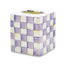 Load image into Gallery viewer, Violet Check Boutique Tissue Box Cover
