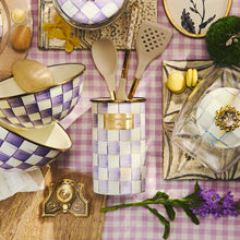 Load image into Gallery viewer, Violet Check Utensil Holder
