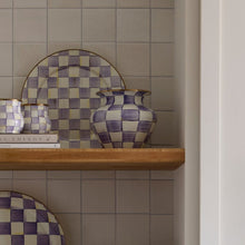 Load image into Gallery viewer, Violet Check Large Vase
