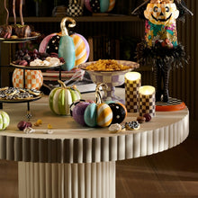 Load image into Gallery viewer, Whimsy Patchwork Small Squashed Pumpkin
