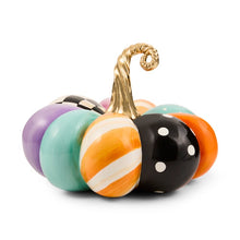 Load image into Gallery viewer, Whimsy Patchwork Small Squashed Pumpkin
