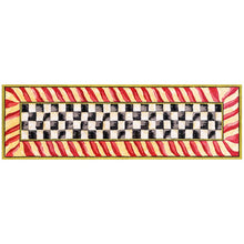 Load image into Gallery viewer, Courtly Check Red &amp; Gold 2'6" x 8' Washable Runner
