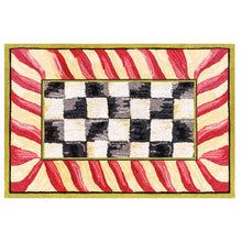 Load image into Gallery viewer, Courtly Check Red &amp; Gold 2' x 3' Washable Rug
