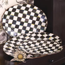 Load image into Gallery viewer, Courtly Check Enamel Oval Platter - Large
