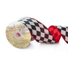 Load image into Gallery viewer, Courtly Harlequin 3&quot; Ribbon - Red
