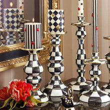 Load image into Gallery viewer, Courtly Check Enamel Pillar Candlestick - Large
